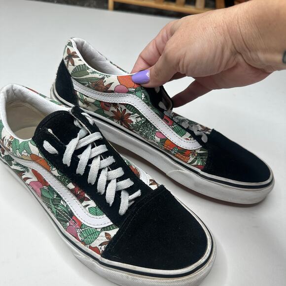 Vans Old Skool Multi Tropical Print Skate Shoes - Picture 3 of 6